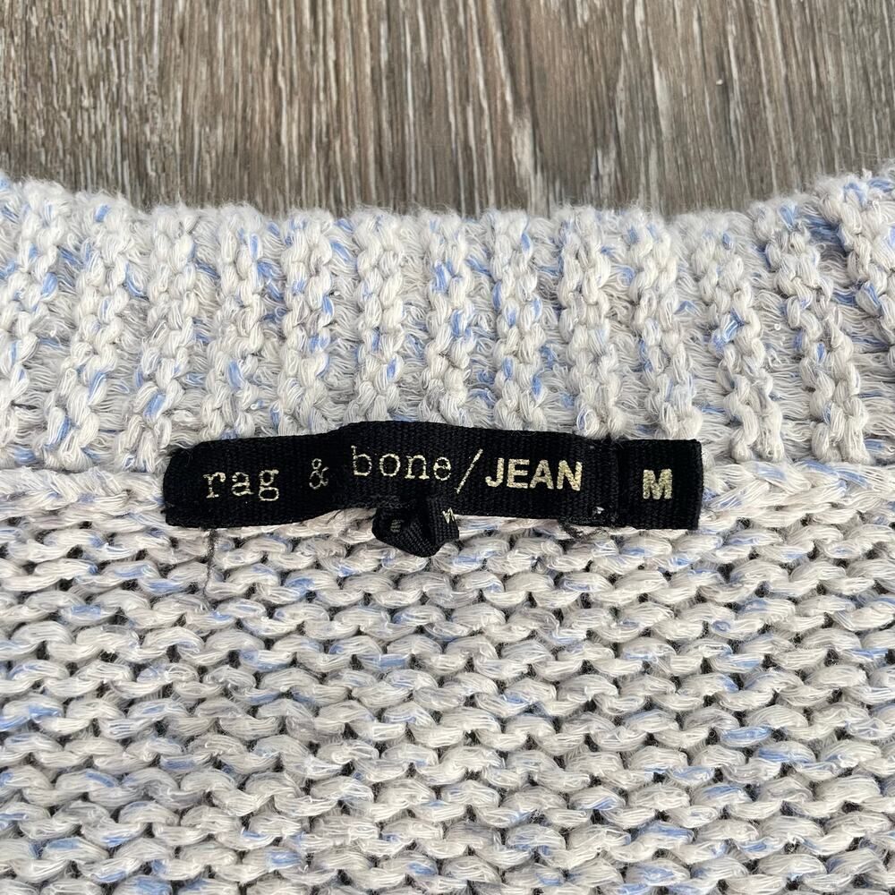 Rag & Bone Candace Cardigan in Ivory Blue Lavender - Size: Medium - Picture 4 of 11